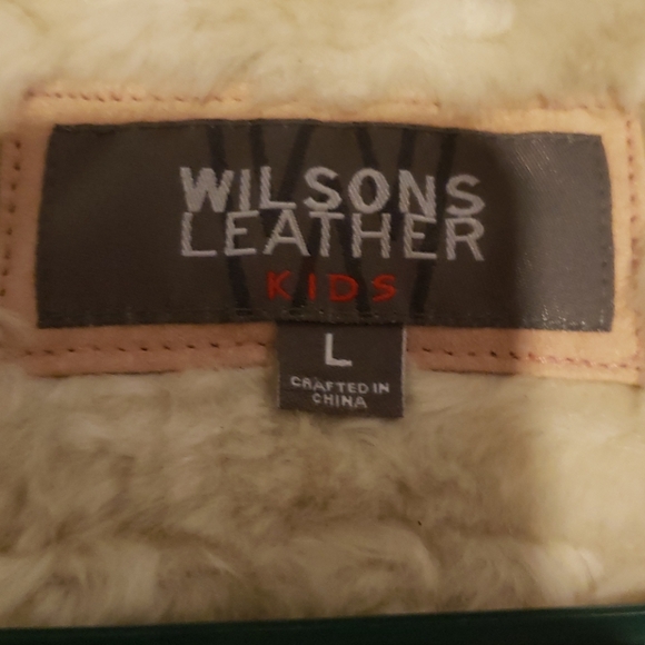 Wilson's leather kids coat sz L - Picture 4 of 7